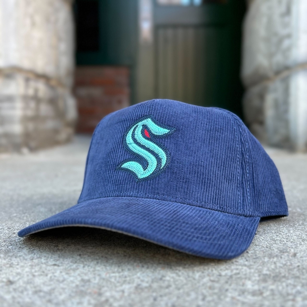 Seattle Kraken Corduroy Cap with Embroidered Logo